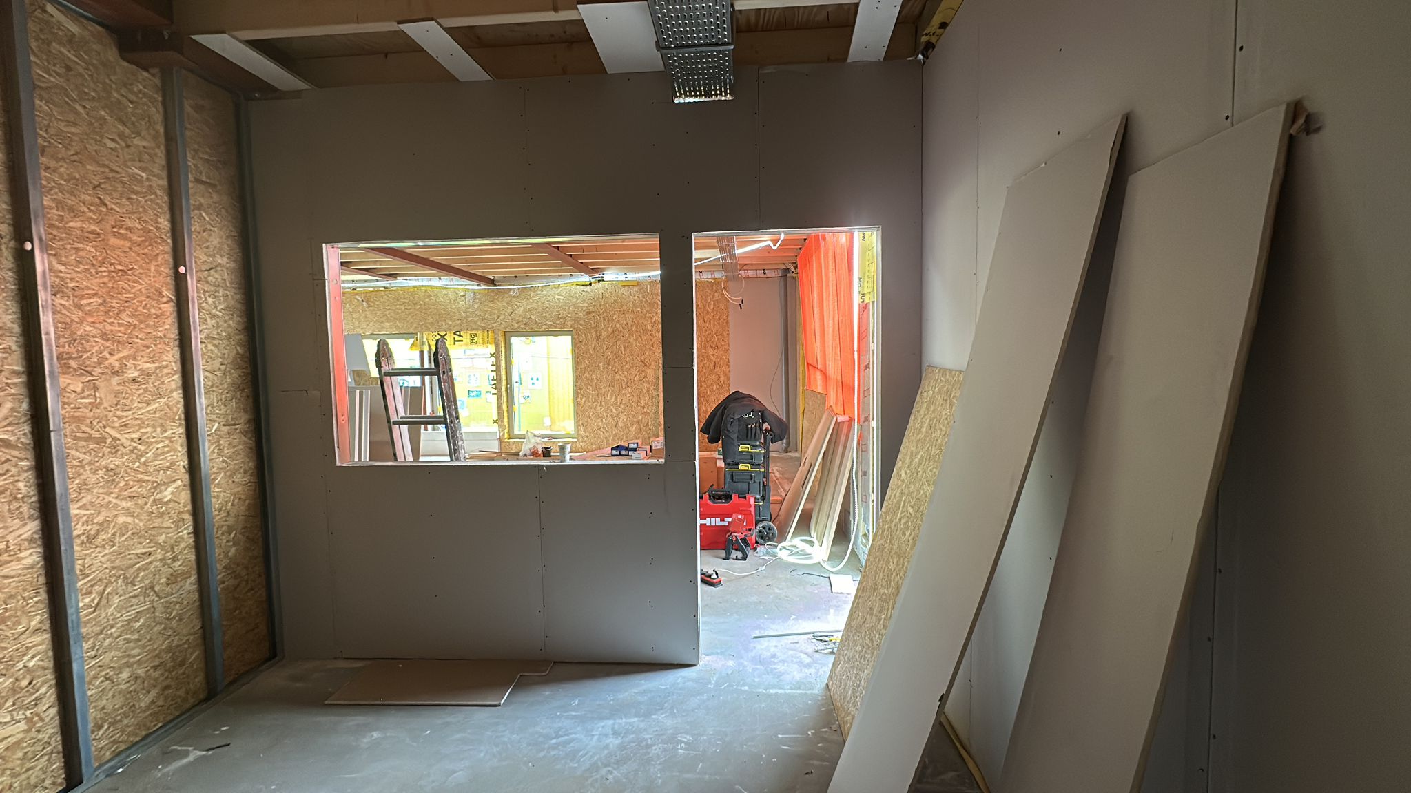 Bedrijfspand wandconstructie